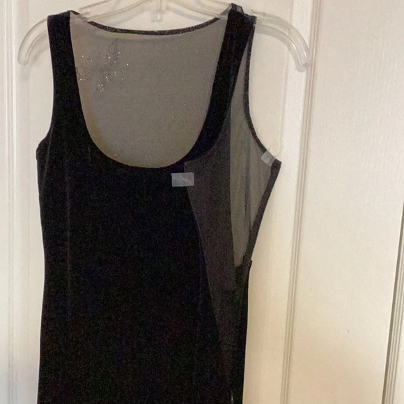 Lori Ann Montreal Women's Black Dress Crushed Velvet Wedding Evening Prom Party - Picture 4 of 7